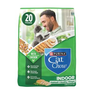 Purina Cat Chow Indoor Healthy Weight and Hairball Dry Cat Food With Chicken - 20 Pound Bag