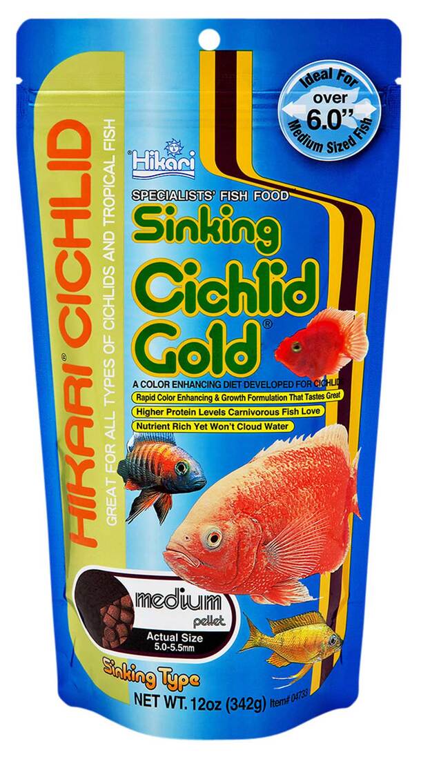 Hikari Sinking Cichlid Gold Medium Pellets, 12 Ounces