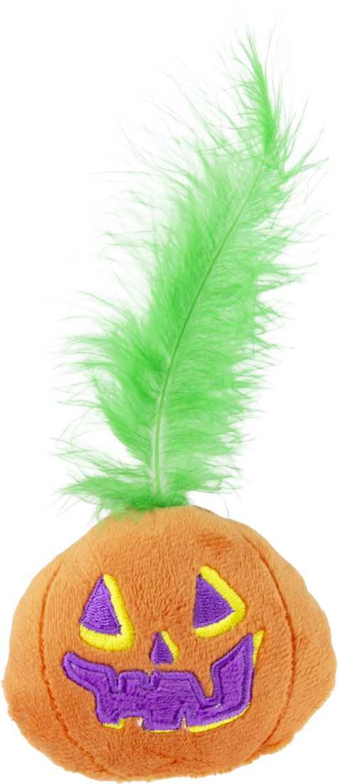 Play On Jack-O-Latern Plush Cat Toy