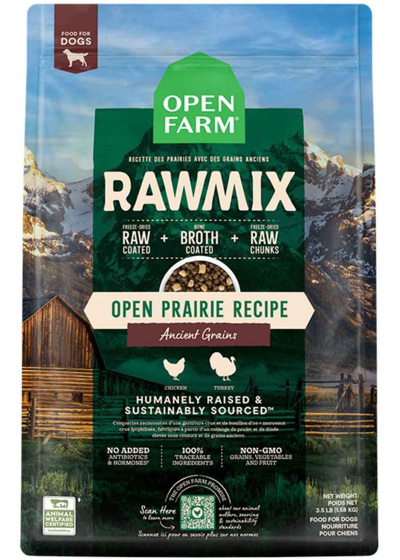 Open Farm RawMix Dog Food, Open Prairie Recipe Ancient Grains