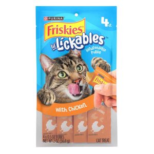 Purina Friskies lil' Lickables With Chicken Lickable Cat Treats - 2 Ounce Pouch