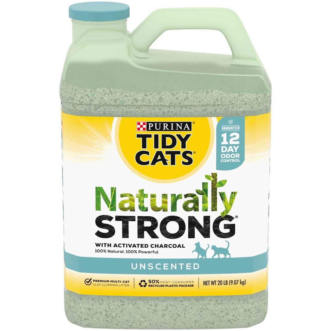 Purina Tidy Cats Unscented, Clumping, Natural Cat Litter, Naturally Strong Clay Multi Cat Litter - 2