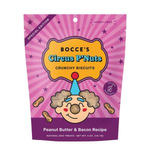 Bocce's Bakery Circus P'nuts Biscuit Dog Treats, 5 Ounces