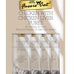 Fussie Cat Chicken with Liver Puree Wet Cat Food, 2 Ounces