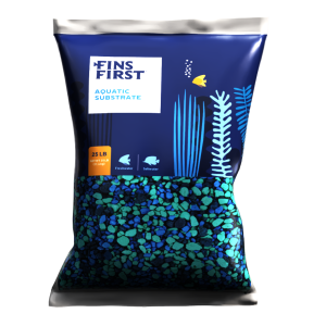 Fins First Fish Gravel, Teal Deal, 25 Pounds