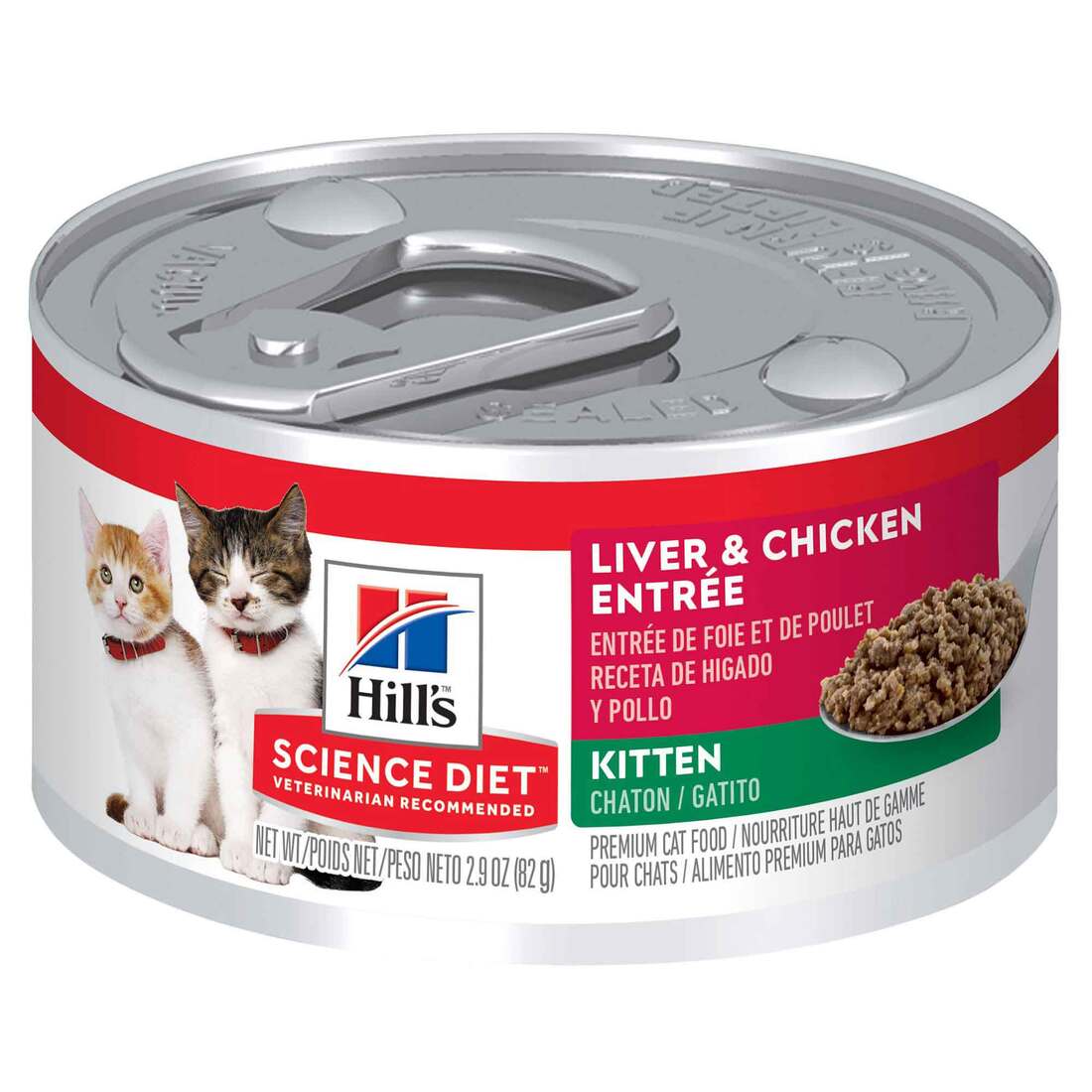 Hill's Science Diet Kitten Wet Cat Food, Liver & Chicken Entr??e, 2.9 Ounces