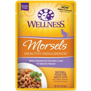 Wellness Healthy Indulgence Natural Grain Free Wet Cat Food, Morsels