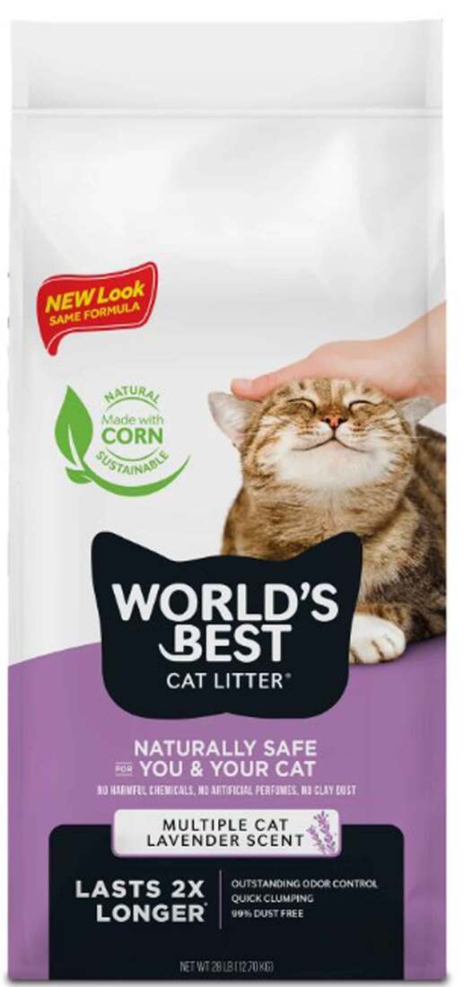 World's Best Cat Litter Multiple Cat, Lavender Scented, 28 Pounds