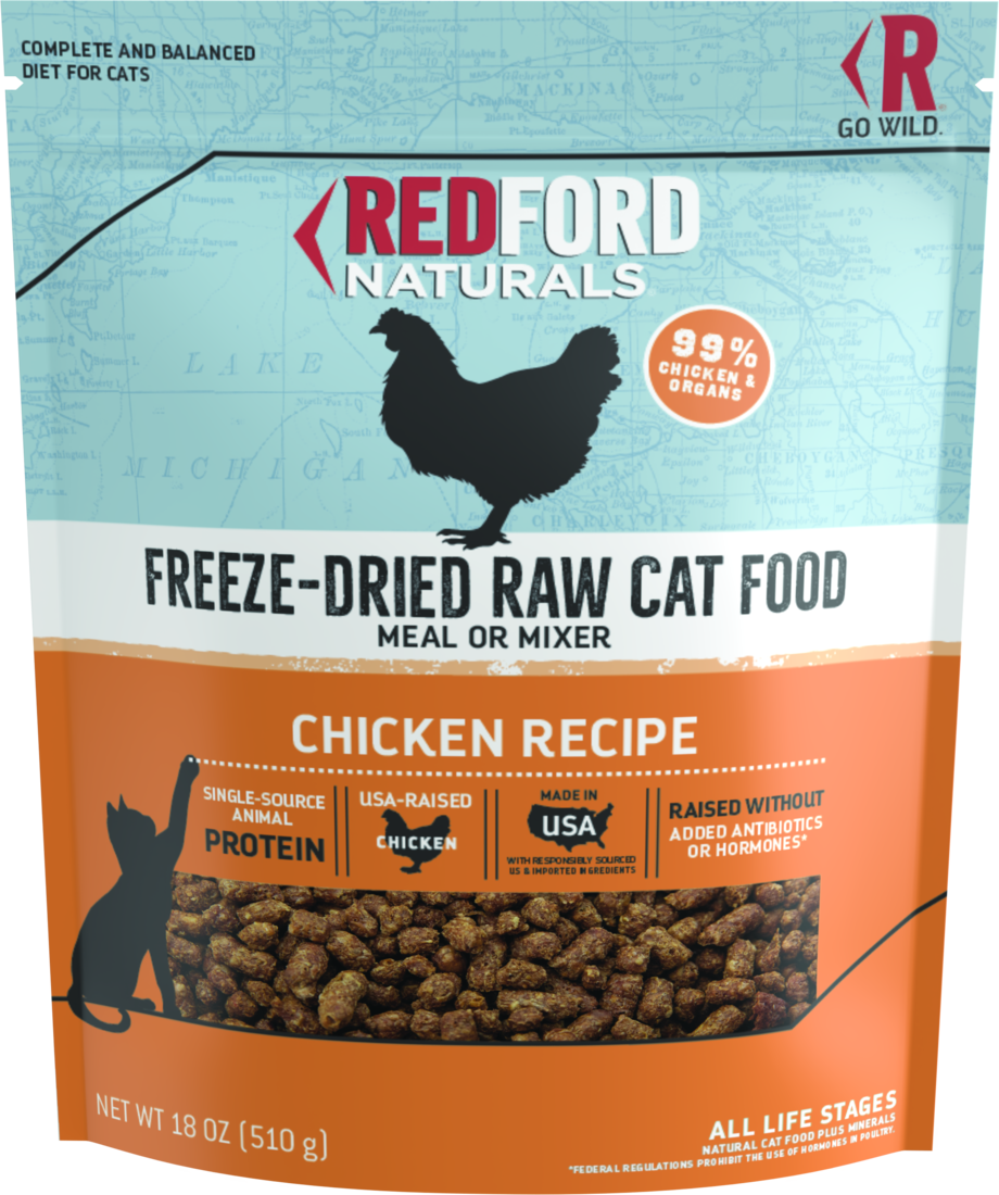 Redford Naturals Freeze-Dried Grain Free Chicken Recipe Cat Food, 18 Ounces