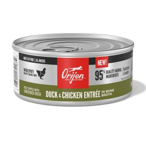 ORIJEN Pate Wet Cat Food, Duck and Chicken In Bone Broth, 5.5 Ounces
