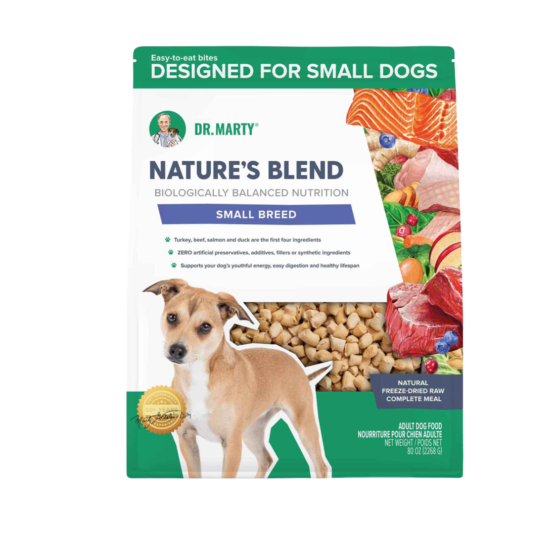 Dr Marty Premium Small Breed Freeze Dried Dog Food, 80 Ounces