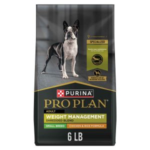 Purina Pro Plan Small Breed Weight Management Dry Dog Food, Shredded Blend Chicken and Rice Formula