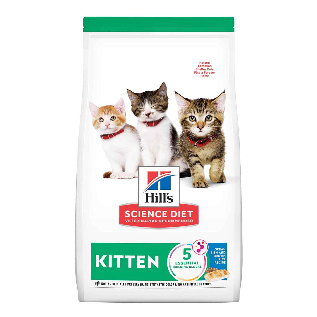 Hill's Science Diet Kitten Dry Cat Food, Ocean Fish & Brown Rice Recipe, 7 Pound Bag