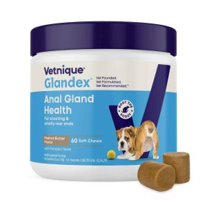 Glandex Peanut Butter Soft Chews, 60 Count Jar