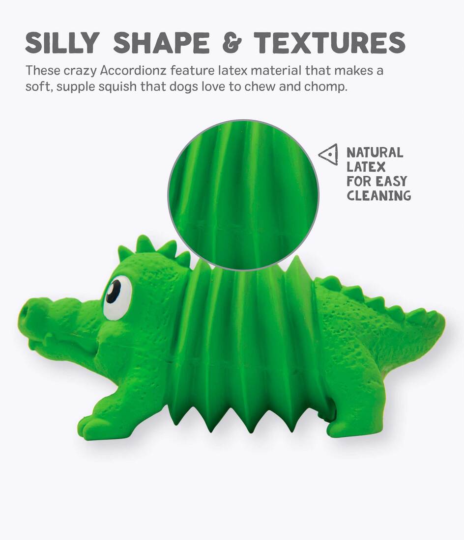 Outward Hound Accordionz Gator Dog Toy