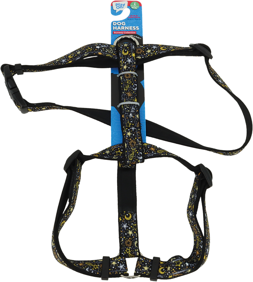 Play On Puffy Dog Harness, Moon/Stars