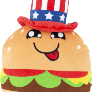 Play On Americana Plush Hamburger Dog Toy