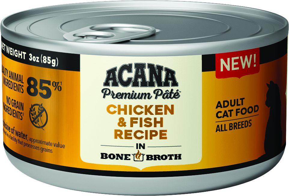 ACANA? Natural Wet Cat Food, Chicken and Fish Recipe in Bone Broth, 3 Ounces