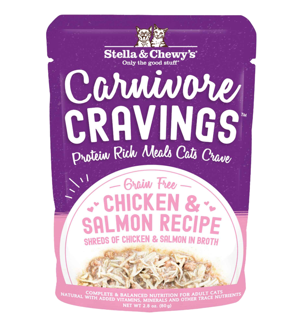 Stella & Chewy's Carnivore Cravings Natural Wet Cat Food, Chicken & Salmon Recipe, 2.8 Ounces