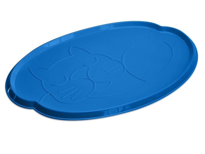 Van Ness Cat Dinner Mat, White, Small, 17 1/4" x 11 5/8"