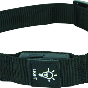 Play On LED Dog Collar, Black/Grey, Large, 1 Inch