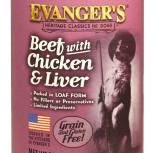 Evangers Heritage Classic Wet Dog Food, Beef, Chicken, and Liver, 20.2 Ounces