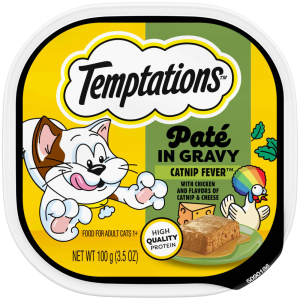 Temptations Pate Wet Cat Food In Gravy, Catnip Fever, 3.5 Ounces