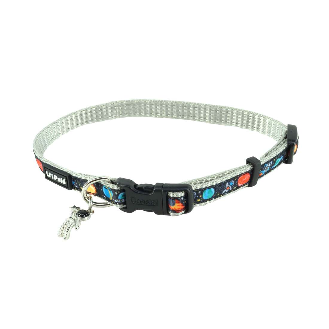 Li'l Pals® by Coastal® Charming Ribbon Overlay Dog Collar, Li'l Space Explorers - Image 2