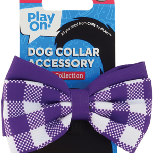 Play On Bow Tie, Purple Plaid, One Size