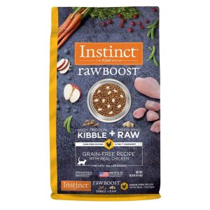 Instinct Raw Boost Grain-Free Recipe with Real Chicken Dry Cat Food with Freeze-Dried Raw Pieces, 10