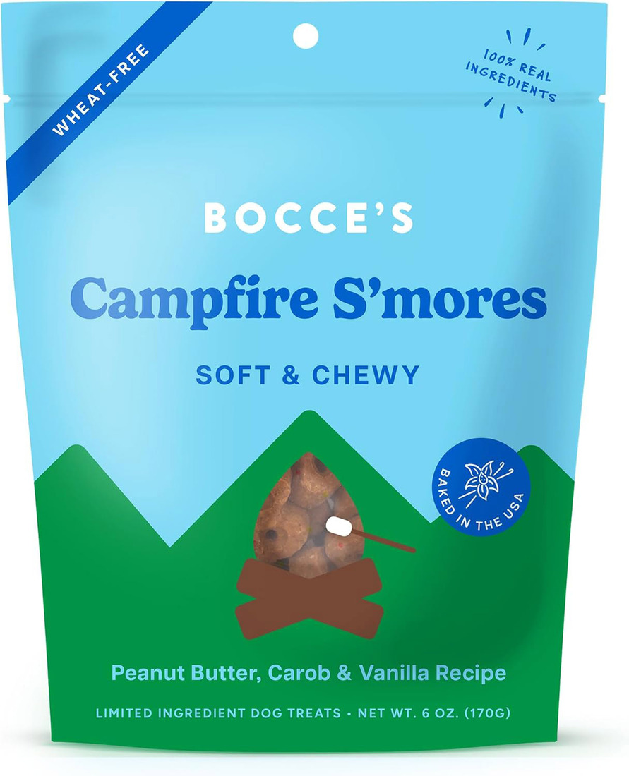 Bocces Bakery Campfire Smores Soft and Chewy Dog Treat, 6 Ounces