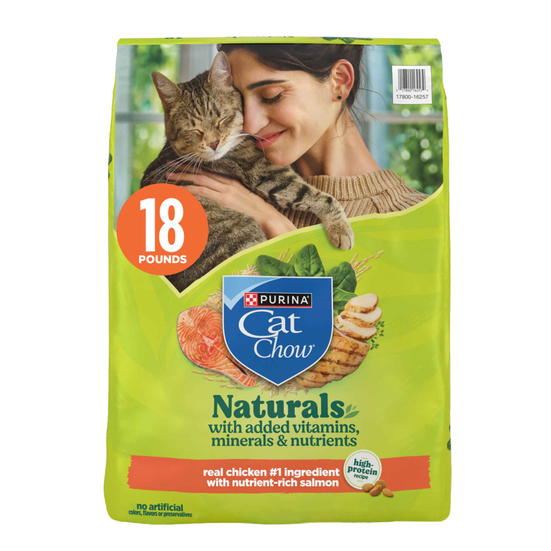 Purina Cat Chow Naturals with Real Chicken Dry Cat Food - 18 Pound Bag