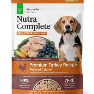 Ultimate Pet Nutrition Nutra Complete Freeze-Dried Raw Dog Food, Turkey, 16 Ounces