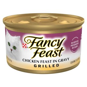 Purina Fancy Feast Wet Cat Food, Adult Grilled Chicken Feast, 3 Ounces
