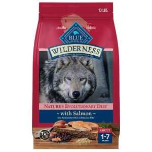 Blue Wilderness High Protein Natural Adult Dry Dog Food Plus Wholesome Grains, Salmon
