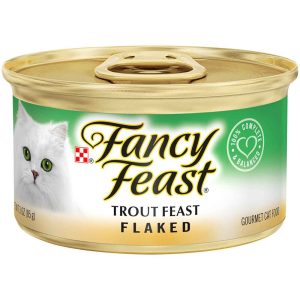 Purina Fancy Feast Flaked Wet Cat Food, Flaked Trout Feast - 3 Ounce Can