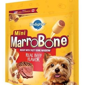 Pedigree Marrobone Real Beef Flavor Toy/Small Snacks for Dogs, 15 Ounces