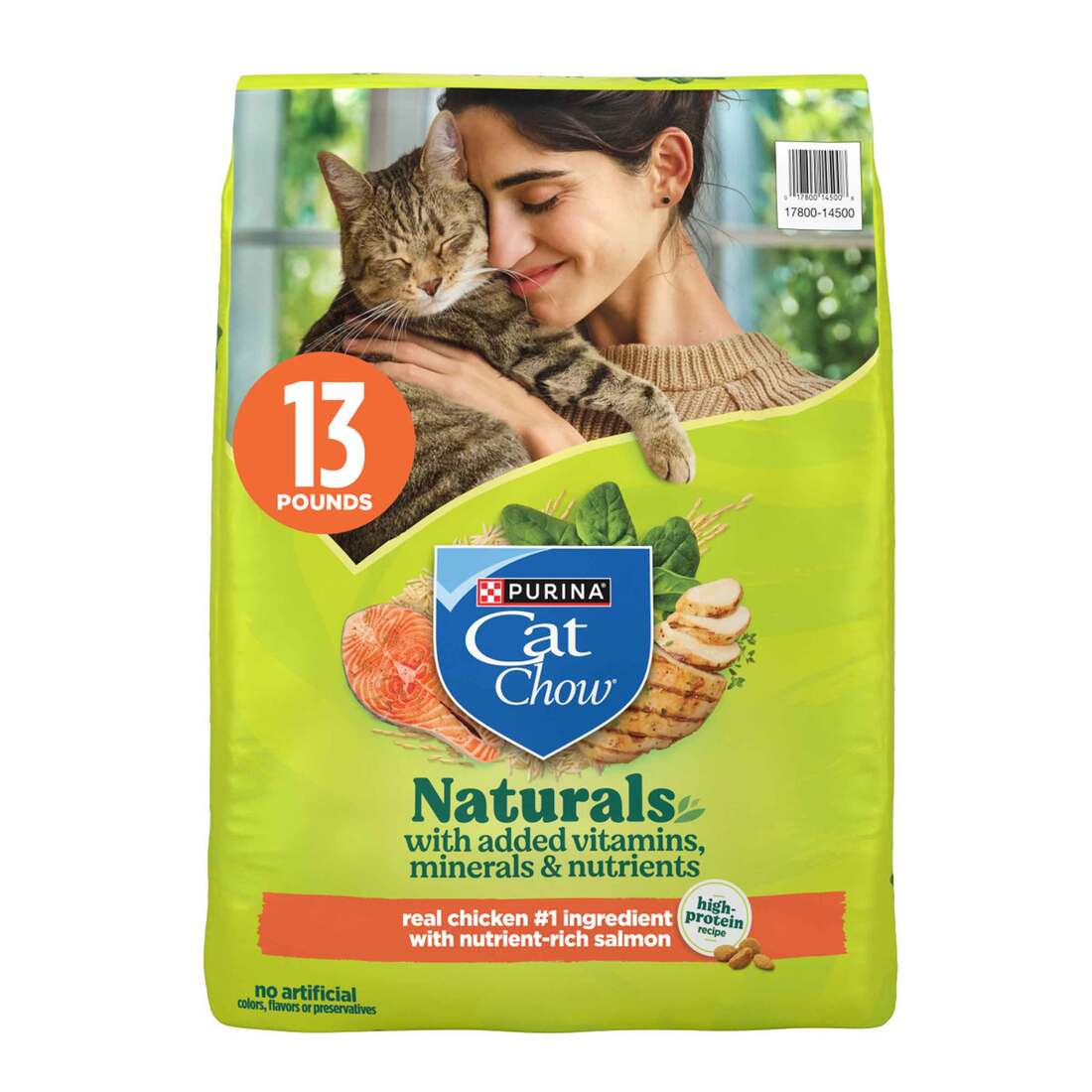 Purina Cat Chow Naturals with Real Chicken Dry Cat Food - 13 Pound Bag