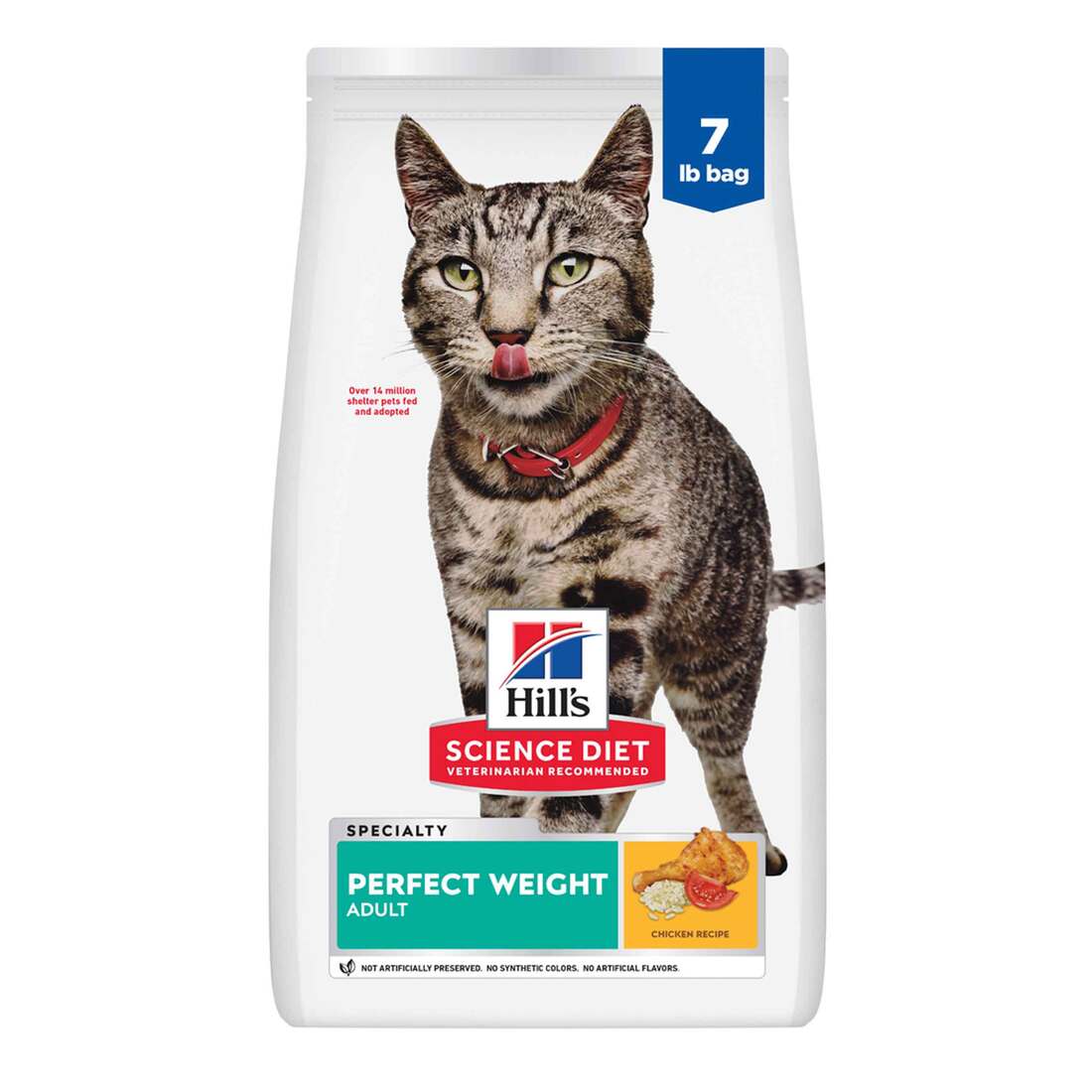 Hill's Science Diet Adult Perfect Weight Chicken Recipe Dry Cat Food, 7 Pound Bag
