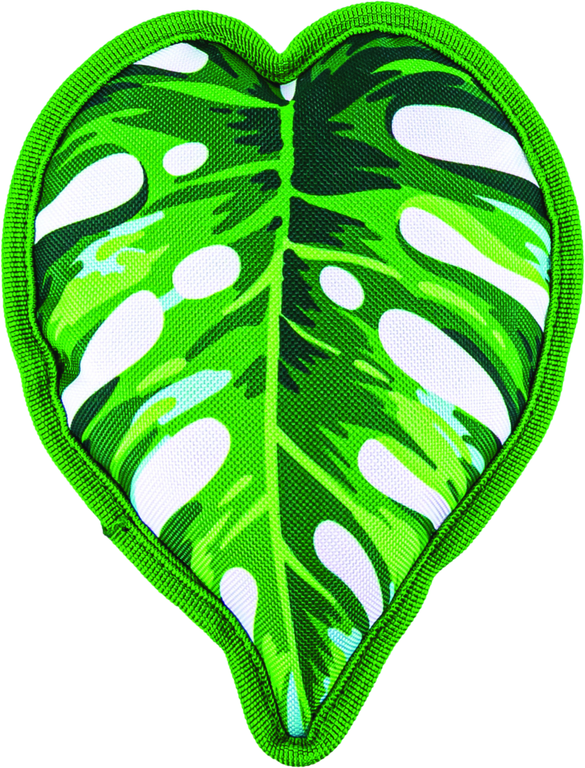 Play On Spring/Summer Dog Toy Tough Plush Leaf