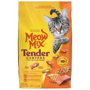 Meow Mix Tender Centers Salmon & White Meat Chicken Dry Cat Food, 3 Pounds