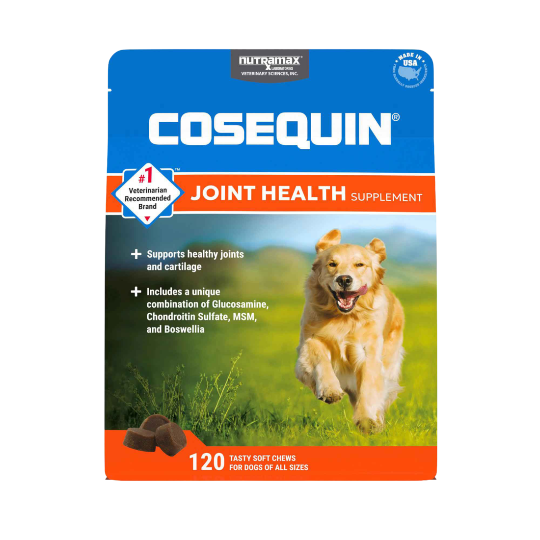 Nutramax Cosequin Maximum Strength Joint Health Supplement Soft Chews for Dogs, 120 Count
