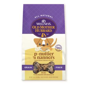 Wellness Old Mother Hubbard Classic P-Nuttier 'N Nanners Grain Free Mini Oven-Baked Biscuits Dog Tre