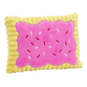 Bark Toaster Poodle Breakfast Pastry Pink Plush Dog Toy