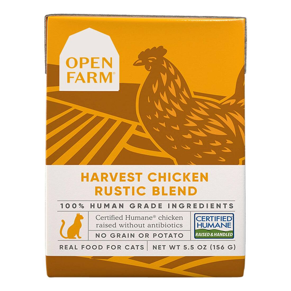 Open Farm Rustic Blend Wet Cat Food, Grain Free Harvest Chicken 5.5 Ounces