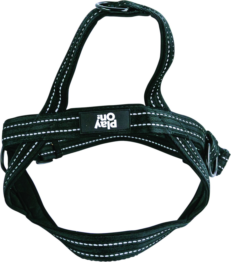 Play On Adventure Reflective Dog Harness, Black - Image 3