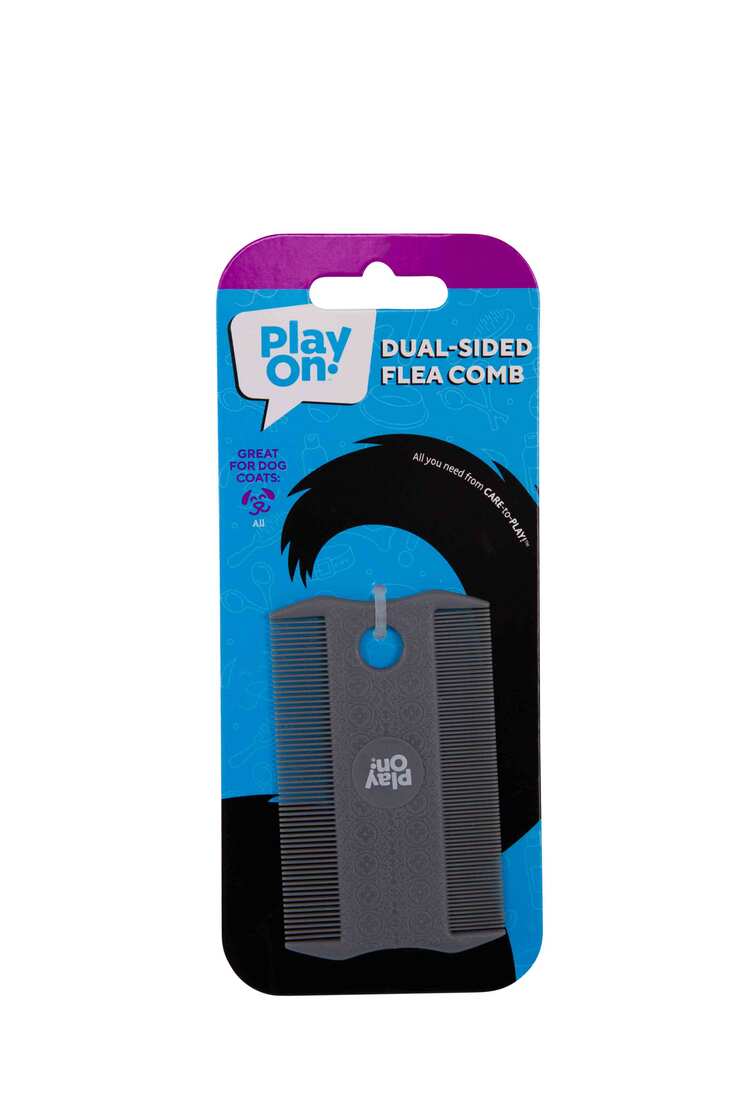 Play On Dual Sided Flea/Dust Comb for Dogs