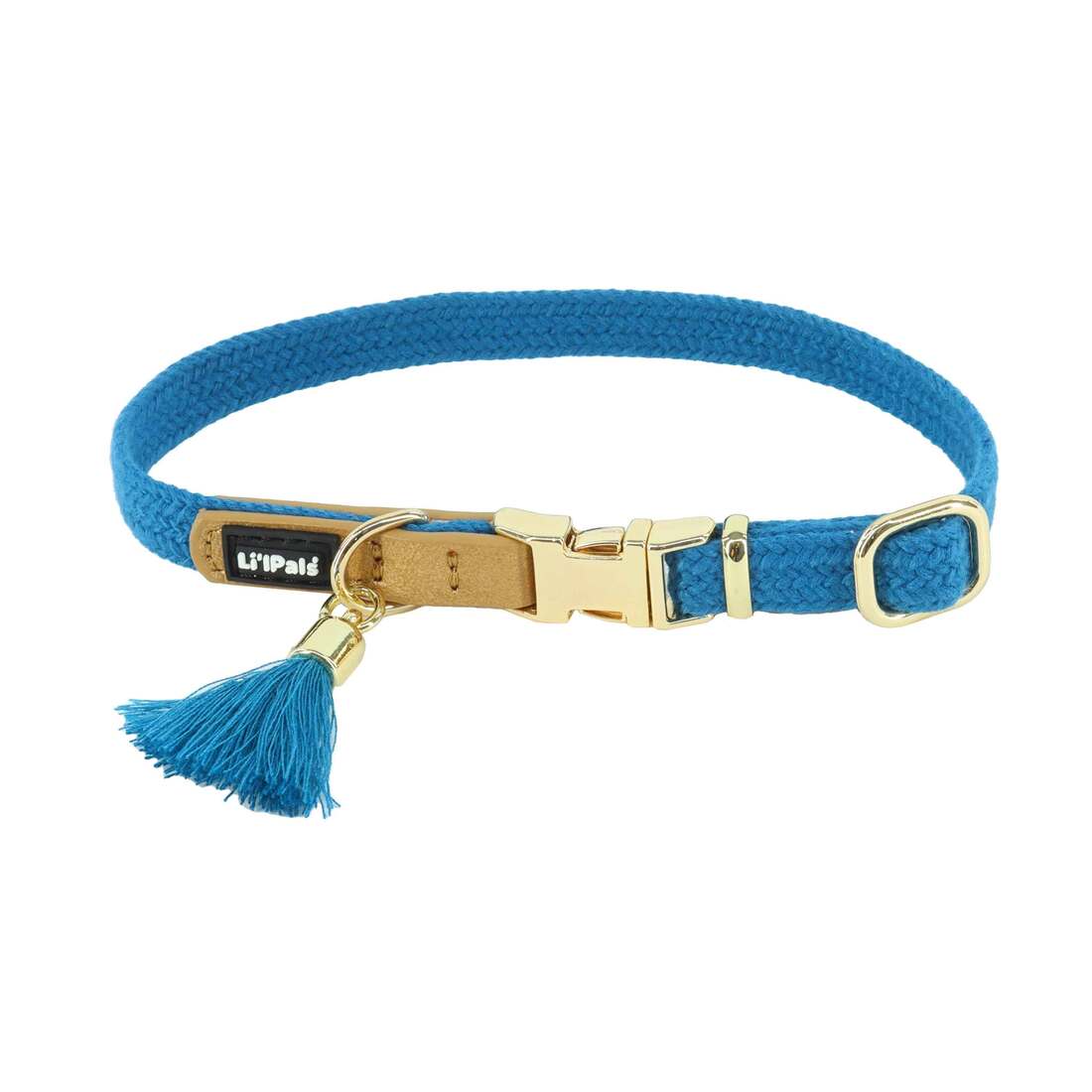 Li'l Pals® by Coastal® Charming Woven Collar with Tassel, Blue - Image 2