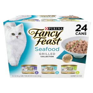 Purina Fancy Feast Grilled Wet Cat Food Seafood Collection in Wet Cat Food Variety Pack - (24) 3 Oun