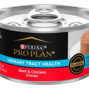 Purina Pro Plan Urinary Tract Health Beef and Chicken Entree Classic Cat Food - 3 Ounce Pull-Top Can
